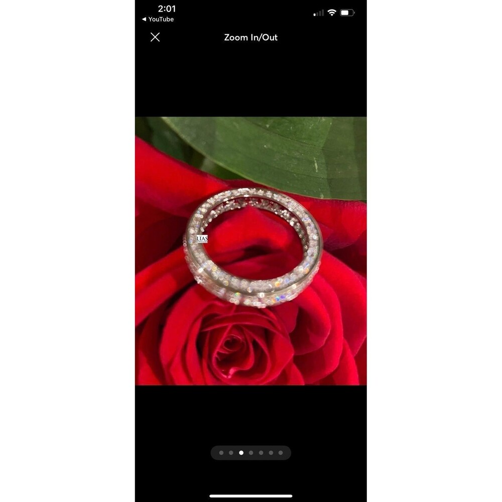Brand New 18k White Gold  Wedding Ring , Eternity Wedding Band